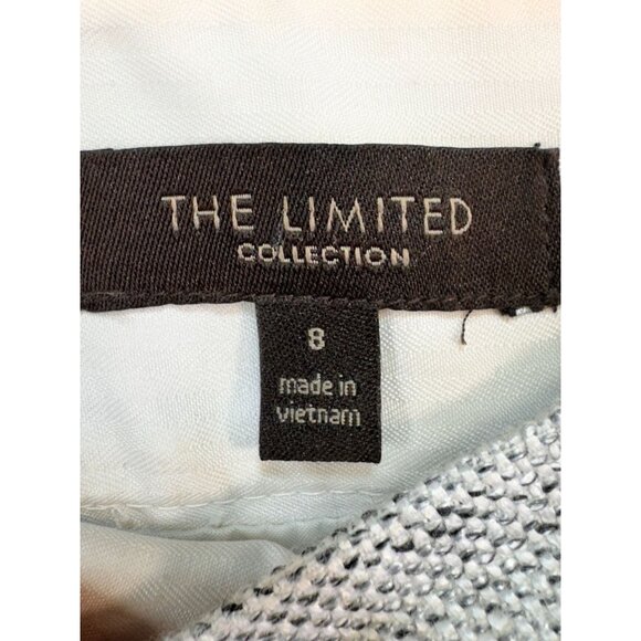 The Limited Career Pencil Skirt Size 8 Gray Black Textured Pleated Hem - Picture 7 of 11